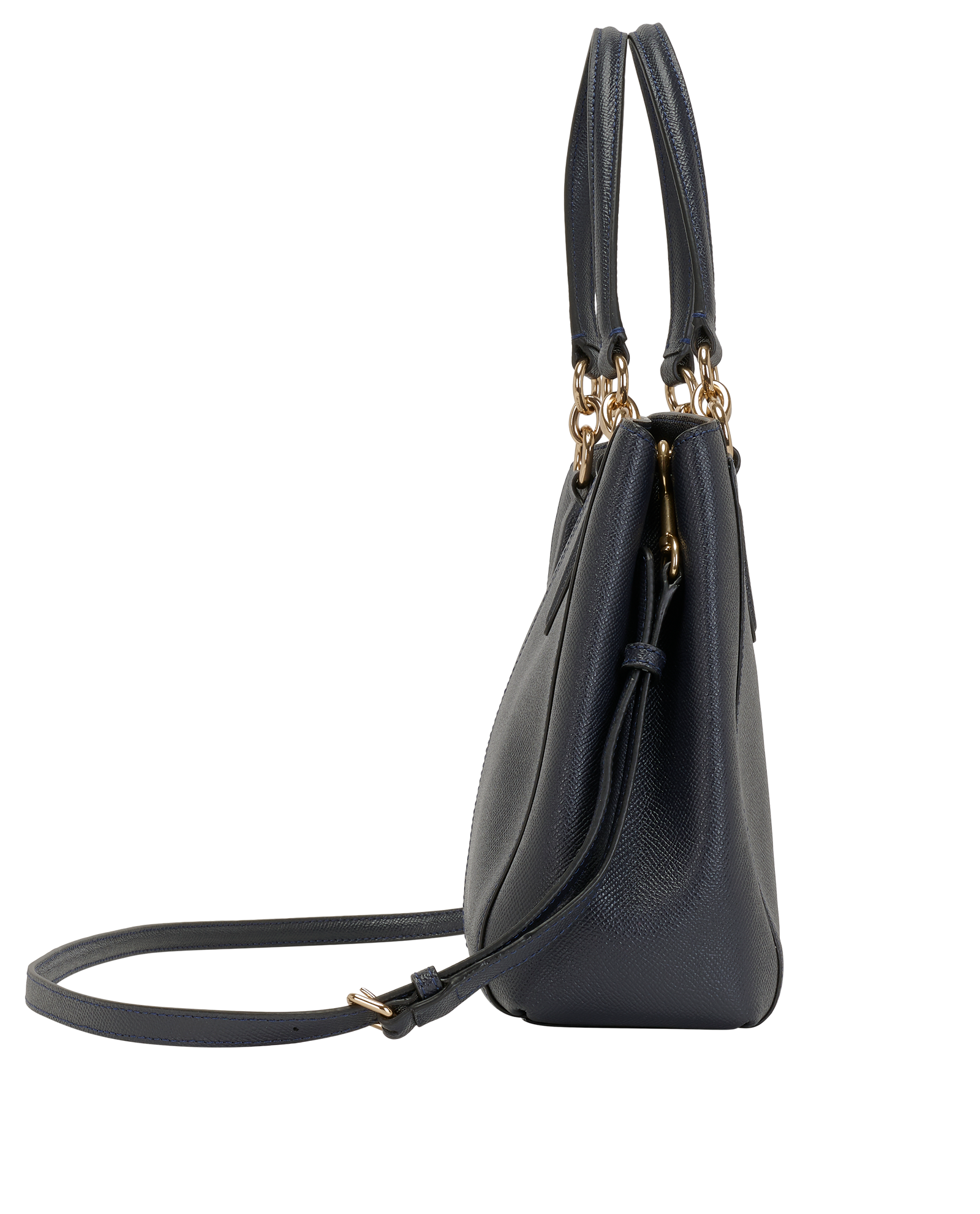 Minetta 2-Way, &pound;150, Handbags, Navy, Leather, Side view
